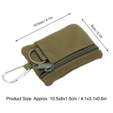 Compact Nylon EDC Molle Pouch with Carabiner - InspiredGrabs.com